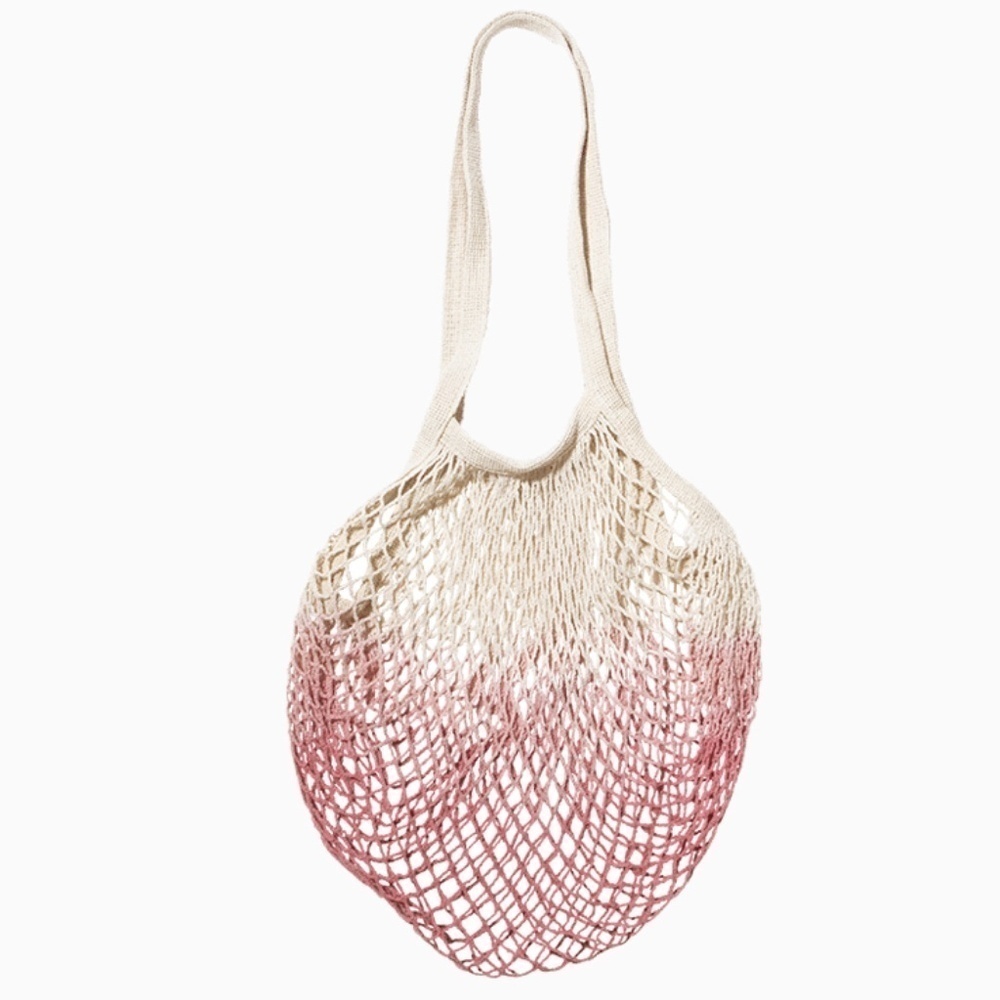 NWT Camp Collection Dip Dye Market Tote Pink Cream